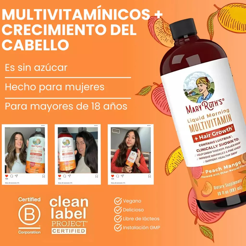 Exilir para cabello, uñas y piel: maryruths-multivitaminico®