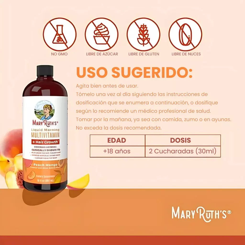 Exilir para cabello, uñas y piel: maryruths-multivitaminico®